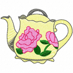 Teapots Embroidery Design 8 Teapots Embroidery Design 8